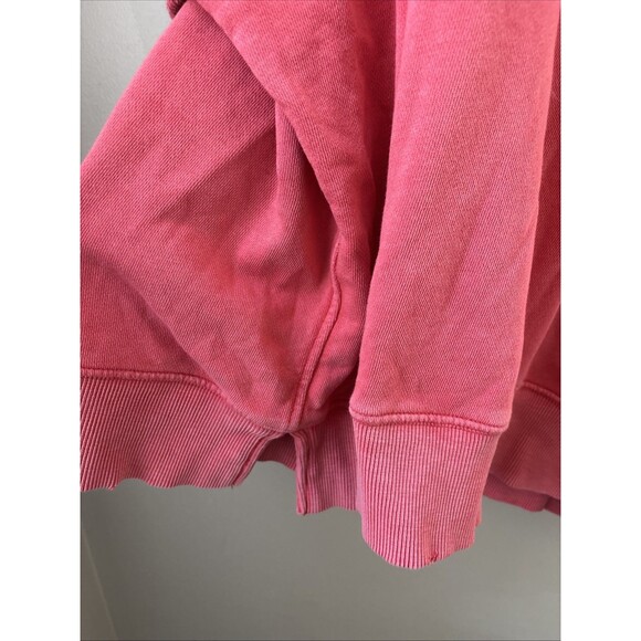 Aerie Women’s Oversized Coral Crew Neck Sweatshirt Size Large Pullover - Picture 4 of 7